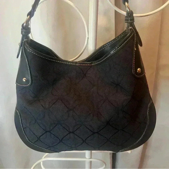 Nine West Black Canvas Shoulder Bag - Picture 6 of 11